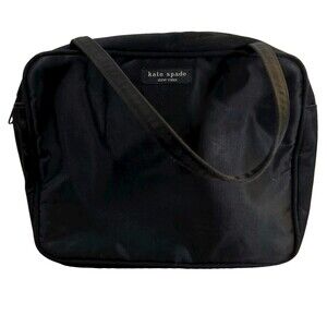 Kate Spade Vintage 90s Double Strap Black Nylon Purse Handbag